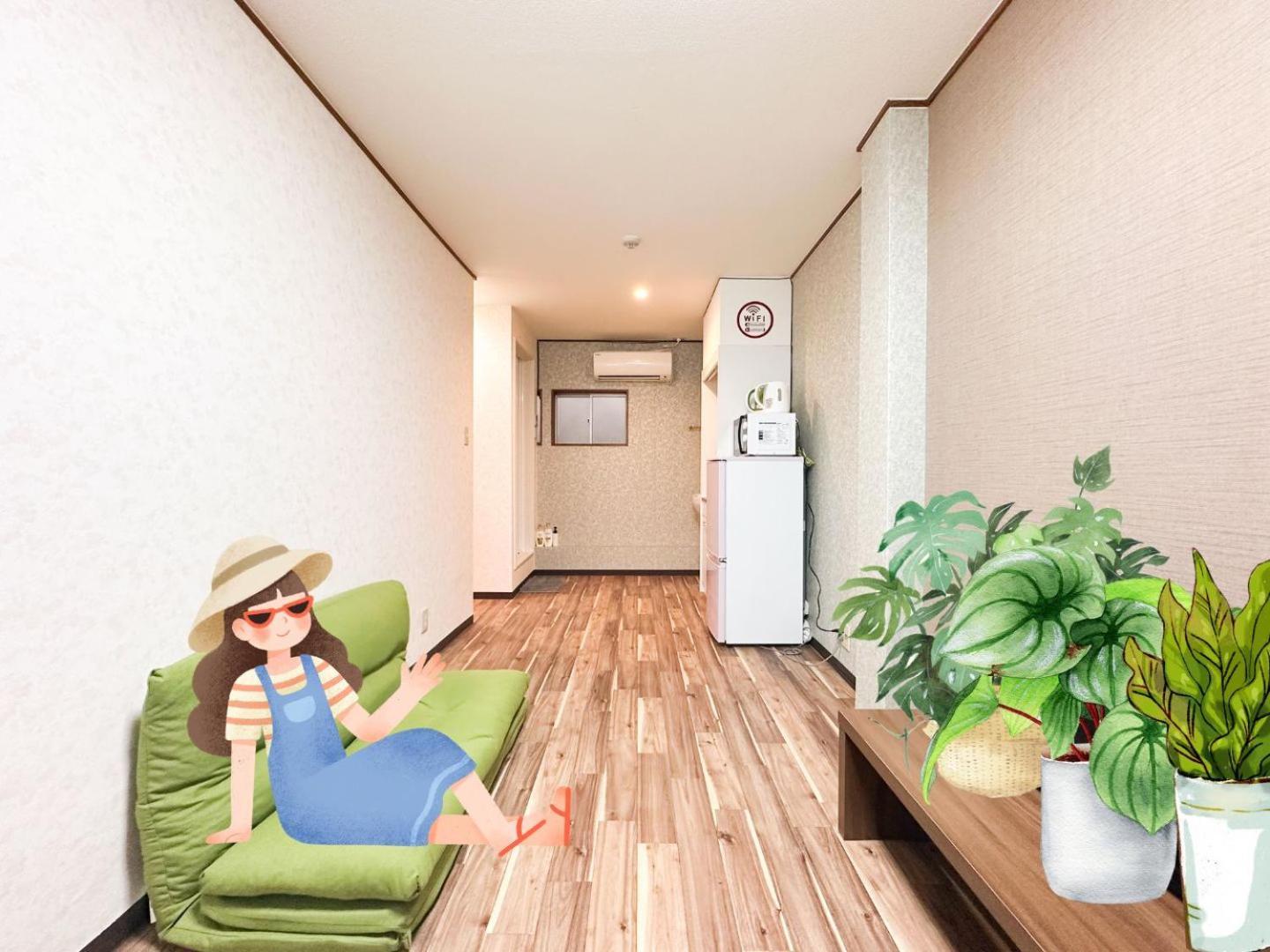 Starsg 星の熊市冈 1ldk 2ppl Bentencho Station 6min House Usj *